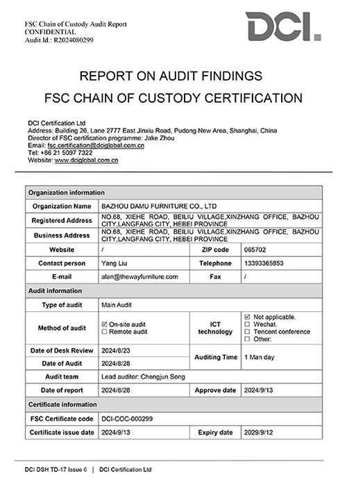 Embracing Sustainability and Certification in Furniture Manufacturing
